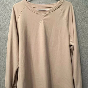 lululemon athletica beige Crew Neck Sweater